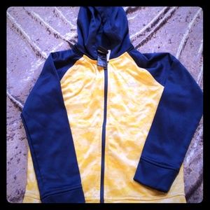 Adidas hoodie blue & gold